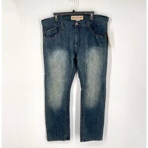 Denim & Rivets NEW Mens Jeans Mens Sz 38x29.5 Blue Straight Leg Style DR3005